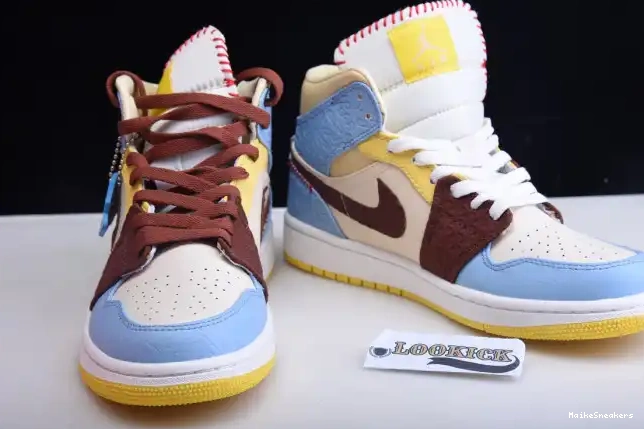 MaikeSneakers Air Mid Jordan 1 CU2803-200 Fearless x Maison Rouge SE Chateau 0519